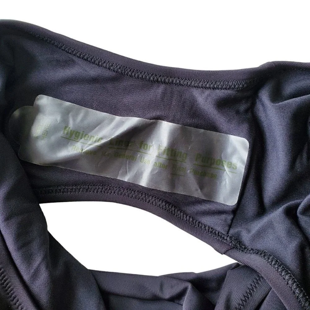 NWT Old Navy Tie-Front Keyhole Bandeau-Style One-Piece Swimsuit Black 4X